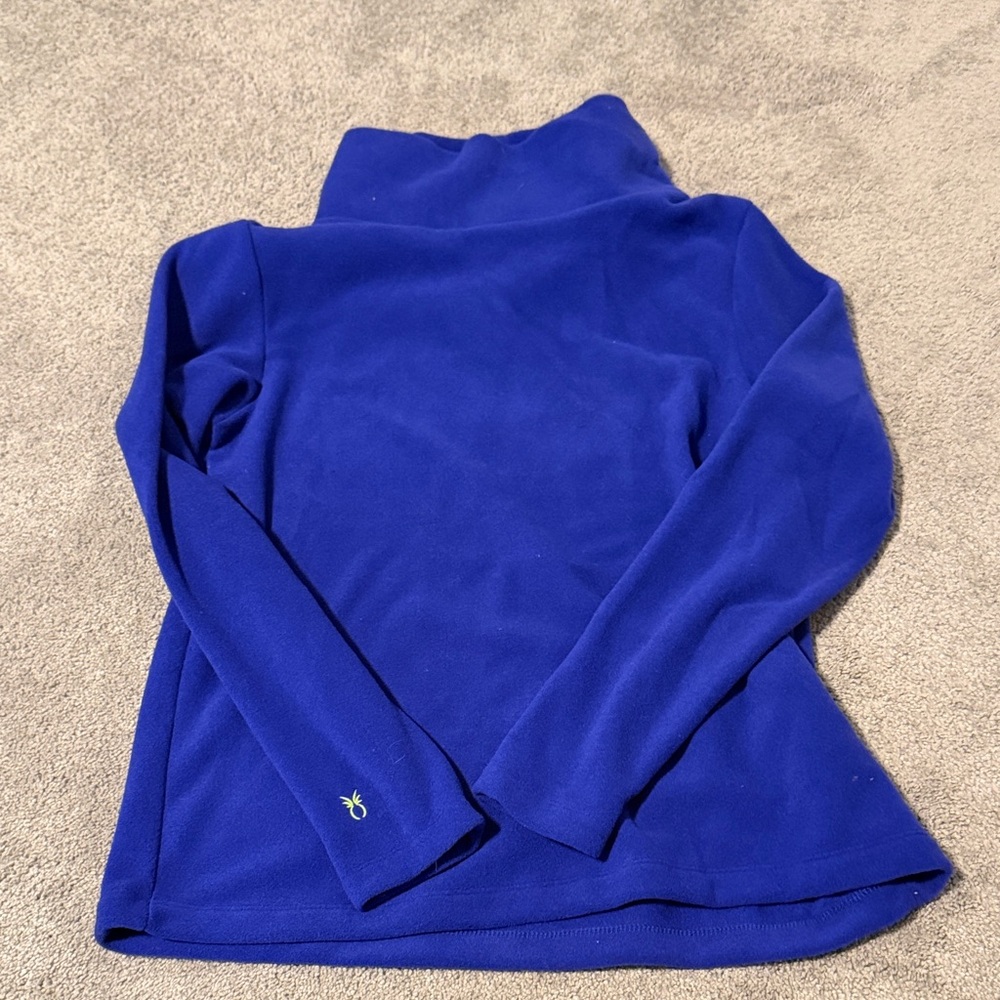 NWT Dudley Stephens Cobalt Blue Greenpoint Vello Fleece Turtleneck Sweater in L